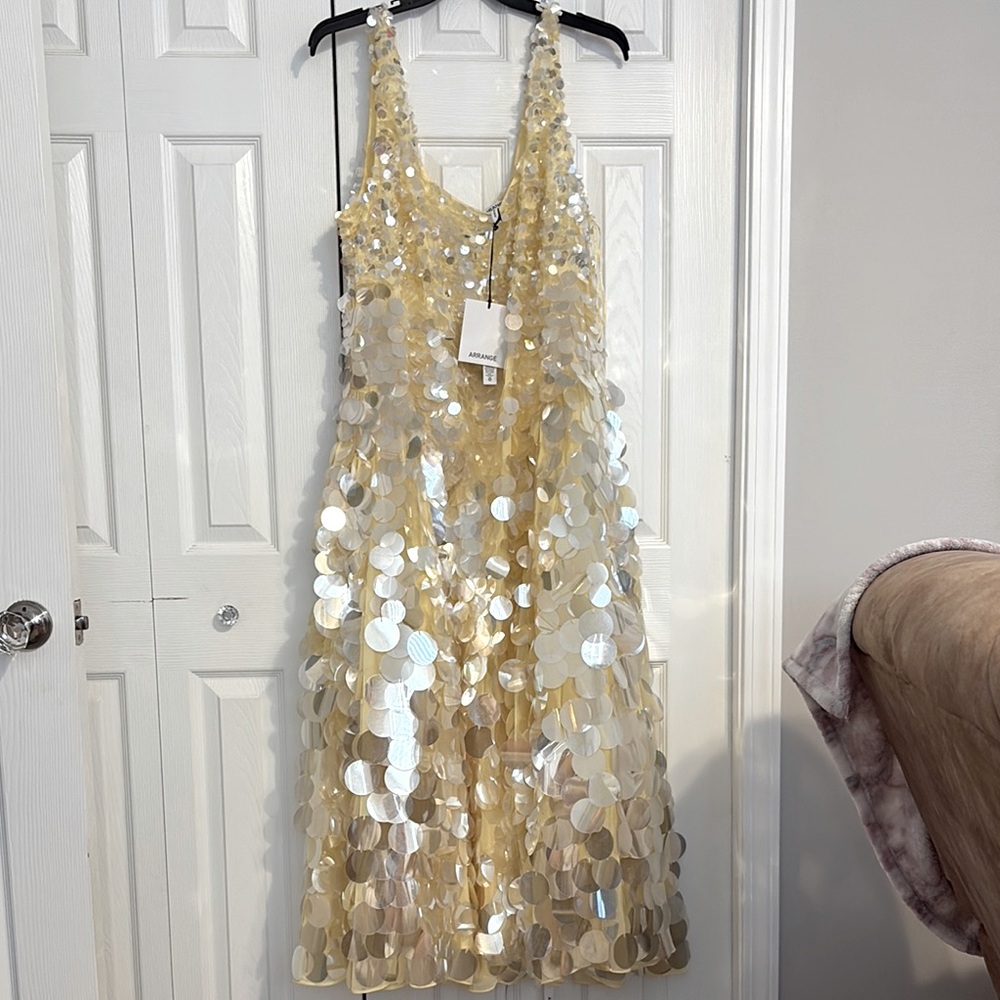 Arrange Gold and Silver Sequin Dress